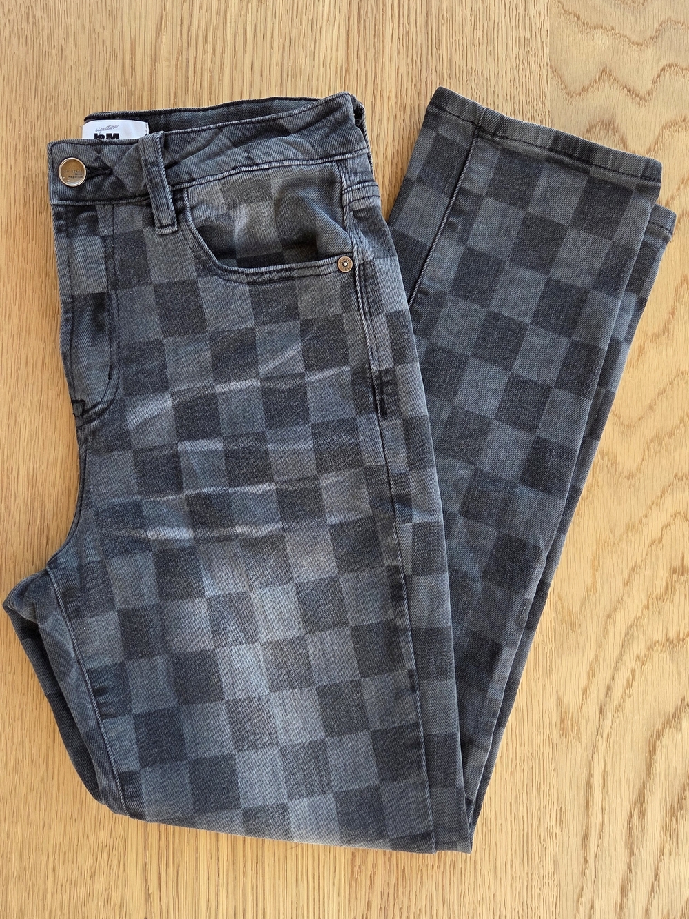 I&M Jeans | Slim Checkered Gray Jeans | Size 3